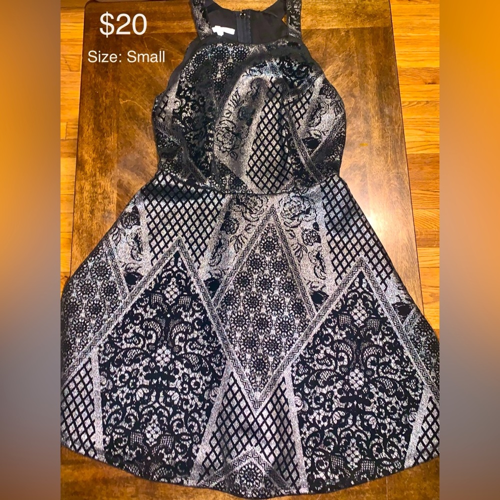 Maurice’s Short Black Patterned Dress